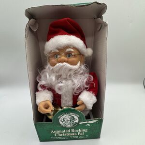 Animated Rocking Santa North Pole Production Christmas Pal Fun Holiday Decor